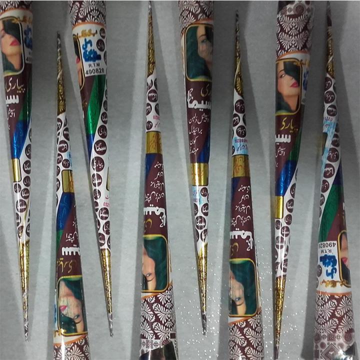 Pack of 6 Bridal Cone Mehndi | Dark Red Brown
