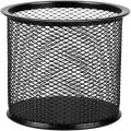 Metal Mesh Pen Container Round / Metal Mesh Pen Container / Pen Pencil Holder Organizer / Cosmetic Round Pen Stand Holders / Stationery Container Desk Organizer / Metal Round Container Art # SS-MRC01 (6 pcs). 