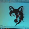 New trending wolf sticker for bike chain cover | jfr | jfr sticker zone | bumper sticker and decals. 