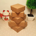 3.5 X 3.5 X 1.25 inches Natural Cardboard Kraft Paper Gift Packaging Box Empty Beige Handmade Jewelry Soap Paper Folding Shipping Boxes. 