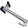Pedal Lock Anti Theft Double Hook Clutch Brake Lock Steering Wheel Locks for Cars (Chrome Body). 
