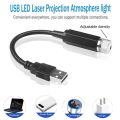 Car Ambient Light Car Starry USB Modified Roof Interior Decor Light Star Sky Ceiling Projector Free Installation Atmosphere Lamp-white. 