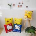 Pikachu Pillow Bedside Back Pillow Plush Waist Pillow Pillow Car Cushion Female Cute Kt Cat Pillowcase. 