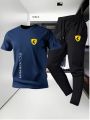 Men's Clothing Summer Breathable T-Shirt and Black Trouser Gym wear and comfortable - Summer Tracksuits For Men - Summer Tracksuit for Men - Summer Track Suits For Men - Track Suits for Boys -Track Suit for boys -. 
