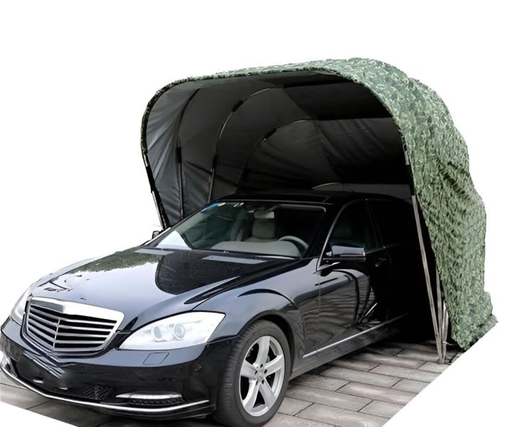 Get Ultimate Protection with SUN RDPP Car Canopy - Waterproof Car Shelter with Hydraulic Adjustable Telescoping Rod, Black