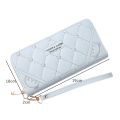 PU Leather Long Wallets for Women Credit Card Holder Zipper Clutch Purses Heart Embroidery Money Bag Wallet Carteras Para Mujer. 