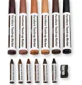 Panda Online 12PCS Wood Furniture Repair Pen Marker Pen Wax Scratch Filler Remover Repair Fix + Free Pencil Sharpener. 