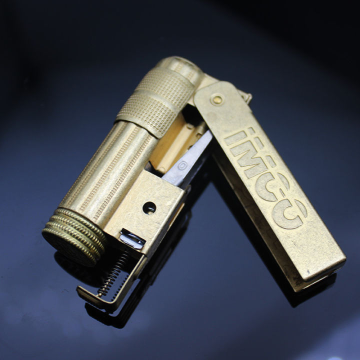 IMCO Aiku 6700 Kerosene Lighter Windproof Creative Personality Retro Grinding Wheel Pure Copper Vintage Antique Men's Gift