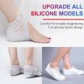 1 pair Invisible Socks Silicone Height Increasing Pad Heel Insole Cushion Soles Silicone invisible heel pad heightening pad Invisible insole brand new and high quality. 
