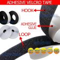 1 M/Self-Adhesive Velcro Tape/Tape with Glue/Velcro Fastener Sticker Magic Tape Mosquito Net Tape/Both Sided Hook & Loop Pelekat Kasut/. 