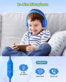 DOQAUS Kids Headphones Wired Toddler Headphones with Microphone, Foldable On Ear Headphones, 74/85/94dB Volume-Limiting, 3.5mm Jack, Safe & Comfortable for Learning & Entertainment. 