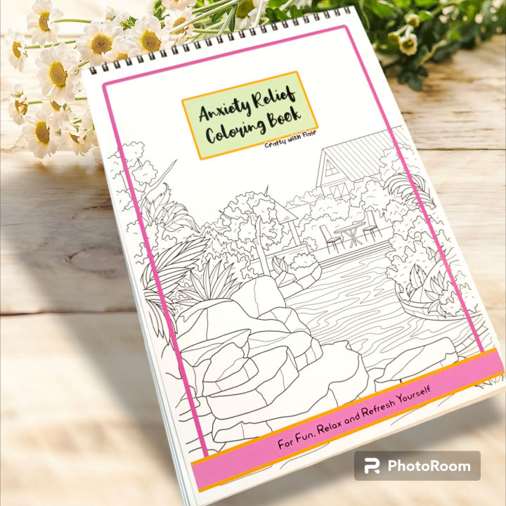 Coloring Book - Anxiety Relief - Adult Coloring Book -A4