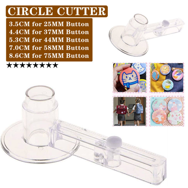 Adjustable Paper Circle Cutter Round Knife Badge Button Maker Tools Figure Cutter for Photo Cutting Knife Scrap Circle of Models