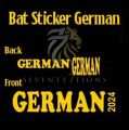 German Bat Sticker in Yellow Complete Set. 