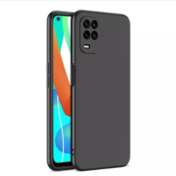 Oppo A54 4G Soft Silicon Matte Black Back Cover Case Airbag Antishock With Camera Protection Bump