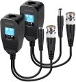 VIMVIP HD-CVI/TVI/AHD Passive Video Balun with Power Connector and RJ45 CAT5 Data Transmitter 1 Pair. 
