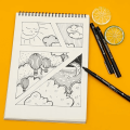 6Pcs - Mobee Micron Pigment Fineliner Pens Set for Mandala Art, Artist Illustration, Office Documents, Scrapbooking, Technical Drawing. 