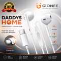 100% Original Gionee Type C Handsfree | In-Ear Type C Headset Headphones | Earphones | Type-C Earphone | C Type Handfree with Built-in Microphone | Dual Driver Earbuds USB-C | Compatible for Phone 15,16,17 series / Samsung/ OnePlus/ Redmi / Oppo / Huawei. 