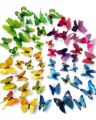 Pack of 12- 3D PVC Butterfly Wall Stickers Decoration Magnet Butterflies on the wall and Refrigerator DIY Wallpaper. 