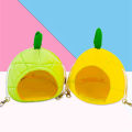 Lovely Pineapple Cotton Velvet Hamster Mice Squirrel Hanging House Warm Nest. 
