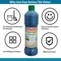 Fast Action Tile Shine Extra Strong - Professional and Powerful Tile Cleaning Formula for Floor Tiles - Flagstones & Stone Floors - Grease & Dirt Super Remover (600ml). 
