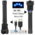 The most Brightest Led Flashlight 1000,000LM XHP160 Zoomable Usb Chargeable Torch Light 18650 26650 Battery Lantern for Camping. 
