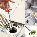 Stainless Steel Hair Catching Claw Wire Sewer Sink Tub Dredge Remover,Spring Drain Pipe Basin Cleaner Tool Unblocked Kitchen Bath Rod Hair Drain Pipe Cleaning Spring Stick. 