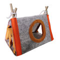 Hamster Hideaway Tent Triangle Structure Keep Warm Shelter Bird Parrot Nest Small Animal Sleeping Bed Pet Supplies. 