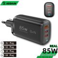 Real 85W GaN USB Type C Charger QC3.0 Quick Charge PPS PD 65W 30W Fast Charging For iPhone 15 14 Pro MacBook Laptop Ipad Samsung EmotionaE. 