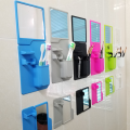 Silicone material Fashion silicone mirror Lightweight 14.5x16.5x13cm Portable mirror Self grips mirror Washroom mirror Travel size Shatterproof mirror for Bathroom mirror Shower mirror Travel mirror. 