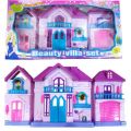 Beautiful Pink Villa Doll House Toy. 