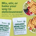Organic Monk Fruit Sweetener, 125g (4.41oz) 400 Servings, No Fillers Pure USDA Organic Monk Fruit Extract Powder with No Aftertaste, Zero Calorie & Zero Carbs, Keto & Paleo Friendly, by Purisure. 