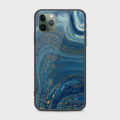 iPhone 11 Pro Cover - SkinLee HQ Infinity Glass Case (Soft) - Blue Liquid Marble - SKINLEE-338-1-556-378. 