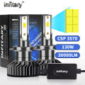 Infitary H4 H7 LED Car Headlight Bulb 30000LM CSP3570 H1 H3 H11 H13 H27 880 9005 HB3 9006 HB4 9007 Light for Vehicle Auto CANBUS. 