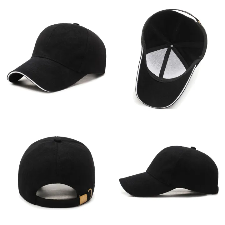 Plain%20Caps%20for%20Adults%20Sports%20Caps%20with%20Curved%20Brim%20Black%20Cap%20for%20Men%20with%20Adjustable%20Buckle%20on%20Back%20-%20Image%203