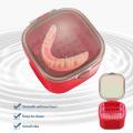 Denture Case Box Container Retainer Storage Mouth Cup Guard Teeth Holder Dental Mouthguard False Tooth Bath Travel Cleaning. 
