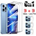 （For 6 IN 1）Full Cover For iPhone 13 Pro Max Protective Glass Camera Lens On aiphone13 Mini Screen Protectors For iphone13 13Pro Glass Armor. 
