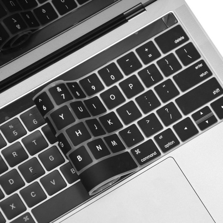 MacBook%20Pro%20Keyboard%20Cover%20with%20Touch%20Bar%20for%2013%20and%2015%20inch%202019%202018%202017%202016%20Apple%20Model%20A2159,%20A1989,%20A1990,%20A1706,%20A1707%20Silicone%20Skin%20Protector,%20Black%20-%20Image%203