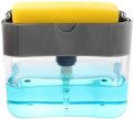 Dish Soap Dispenser Kitchen Detergent Dispenser Hand Pump Liquid Soap Dispenser Sink Organizer with Sponge Utensil Holder for Kitchen Bathroom. 