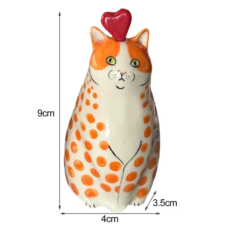 Dotted Cat Vase Aable Cartoon Kitten Flower Vase for Real Dried Flowers Cute Desktop Decoration for Indoor Plants Resin Floral Holder for Floral Arrangement Container