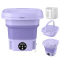 Electric Small Portable Washing Machine, Mini Washer 8L High Capacity with 3 Modes Deep Cleaning for Underwear, Baby Clothes, or Small Items, Foldable Washing Machine for Apartments, Camping, Travel Lightweight and Easy to Carry. 