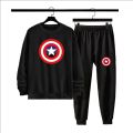 CAPTAIN AMERICA MARVEL Printed Winter Colelction Tracksuit Collection Thick & Soft Fleece Fabric Sweatshirt & Trouser for_Men_Boys_Girl_Women Trendy Fashion Wear Track Suit Gym Sports Workout Wear. 