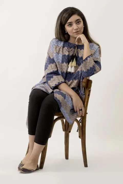 EGO%20Winter%20Collection%202019%20%20Zigzag%20%20Blue%20Cotton%20Kurti%20For%20Women%20-%20Image%204