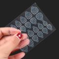 Premium quality pack of  press on 24 Artificial nails medium and long length nails including with nail filler, 24 double side adhesives glue dots and nail cleaning stick and available in 17 different design. 