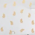 Autumn Leaves Wall Decals, Gold Nature Themed Stickers for Home Fall Decor 12 Pieces. 