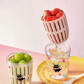 Cartoon Draining Fruit Cup Portable Salad Cup Breakfast Takeaway Picnic Yogurt Cup Portable Oat Cup Oats Snack Parfait Container. 