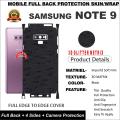 SAMSUNG NOTE 9 FULL BACK 360 PREMIUM Protection Skin / Wrap-3D MATRIX. 