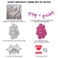 Happy Birthday Cursive Banner Theme Collection,  HBD Party Decor Set, First, 2nd, 3rd Birthday Parties Decoration Themes For Boy Girl or Family Member, Second & Third Birth day Themes Celebrations Supplies Set : GyMmHoOj. 