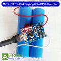 5/10/20/50 pcs of tp4056 5v 1 amp dual protection 5 volt lithium battery charging module-3.7 battery module-micro usb input-tc4056 low voltage battery protection, tp456 with micro usb by Electrica. 