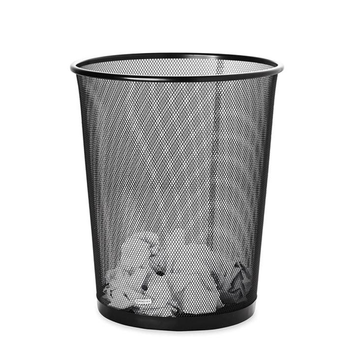 Trash Can for Home or Office, Mesh Round Bins, Lightweight, Steel Wastebasket Set for Garbage or Recycle